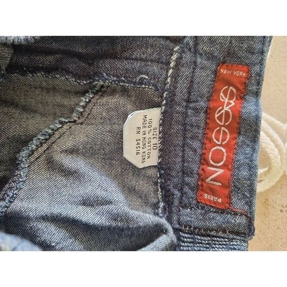 SASSON Jean Blue Cotton Denim Short‎  Womans Size 10 - Picture 6 of 10